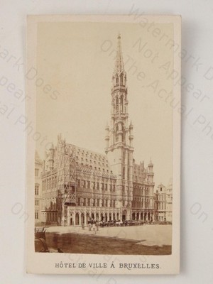 Hôtel De Ville Brüssel Rathaus Belgien CDV Foto um 1870