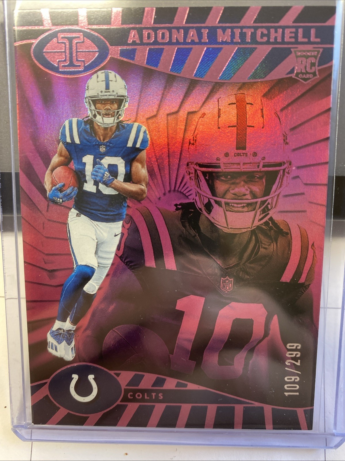 2024 Panini Illusions - Adonai Mitchell #36 Trophy Collection Pink /299 (RC)