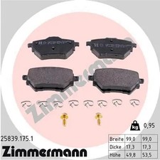 REAR BRAKE PAD SET DISC BRAKE FITS: CITROËN C4 L 1.8/1.6/1.6 THP/1.2 THP.CITR