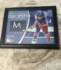 NY Rangers Framed Photo Game Used Net Michael Del Zotto Steiner COA
