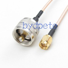 PL259 PL-259 UHF male to SMA male plug RF Pigtail Caox Cable 100cm 3feet RG316