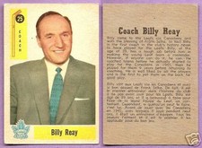 1958-59 Parkhurst Single Billy Reay Toronto Maple Leafs Coach 