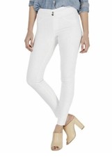 HUE Ladies Classic Smoothing Denim Leggings, White, XS, 44