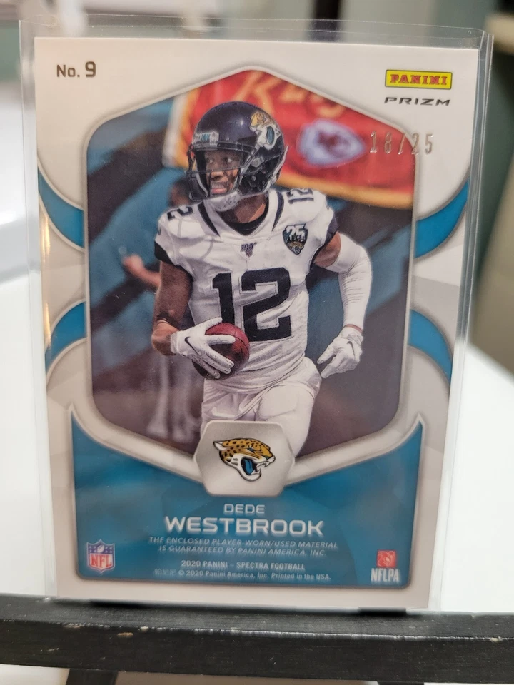 Dede Westbrook Brilliance Relic Neon Green 18/25 2020 Panini Spectra Football - Image 2 of 2