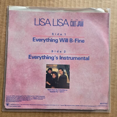 LISA LISA & CULT JAM Everything Will B-Fine 45 7