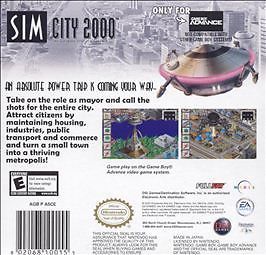 SimCity 2000 (Nintendo Game Boy Advance, 2003)