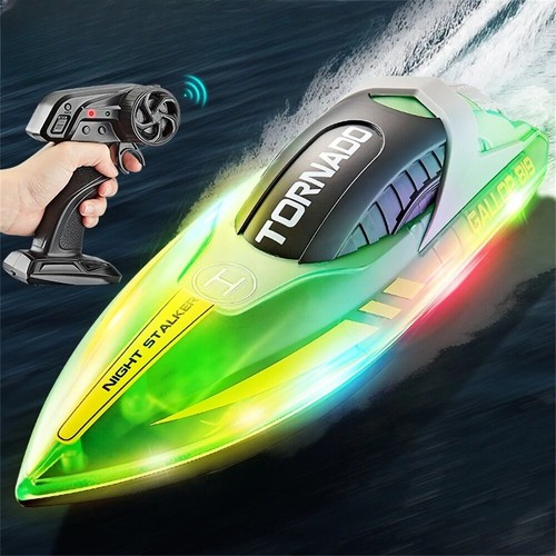 TOY 2.4G RC Racing Boat 15KM/H High-Speed Powerful Electric Speedboat LED Light - Picture 14 of 14