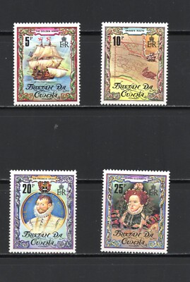 R9775 Tristan Da Cunha 1980 Sir Francis Drake Schiffe 4v MNH