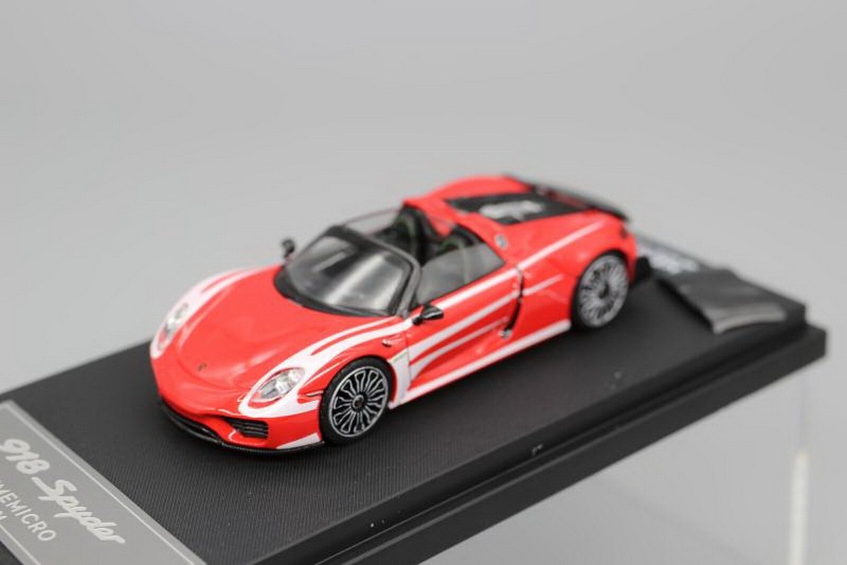 Time Micro 1/64 Scale Porsche 918 Spyder Red Diecast Model Car Toy