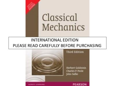 FAST SHIP Classical Mechanics 3rd Edition 3e By Herbert Goldstein