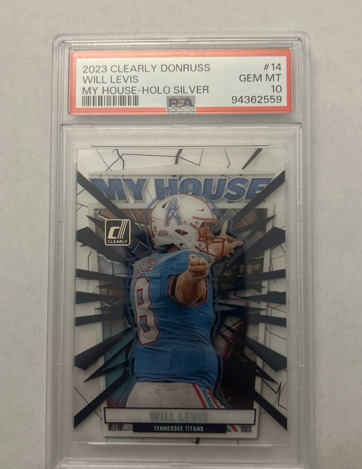 Will Levis Panini Clearly Donruss Clearly My House #14 Holo Silver