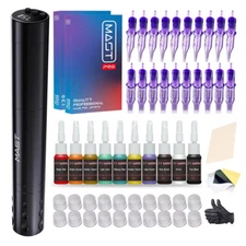 Mast Tattoo Kit Tour Fly Pen Wireless Machine Cartridge Needles Permanent Makeup