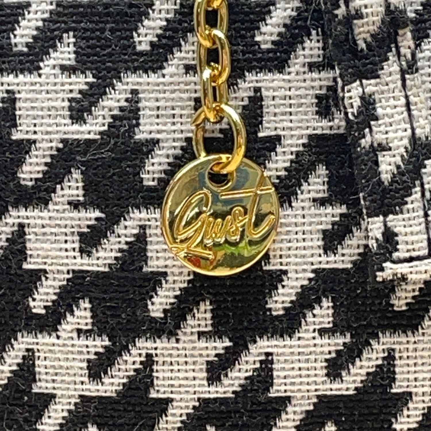 Glowiest Women’s Black & White Houndstooth Signature Vanity Shoulder Case Size S