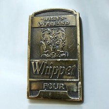1930 1929 Whippet Four Emblem Badge Willys Overland Brass Radiator Grille Insert