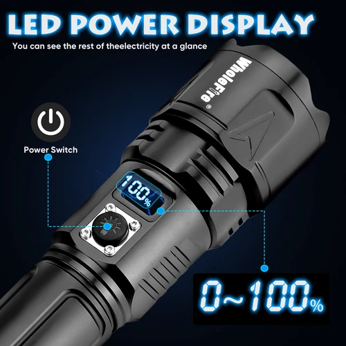 Linterna táctica LED 5000000 lúmenes recargable súper brillante potente antorcha - Imagen 3 de 11