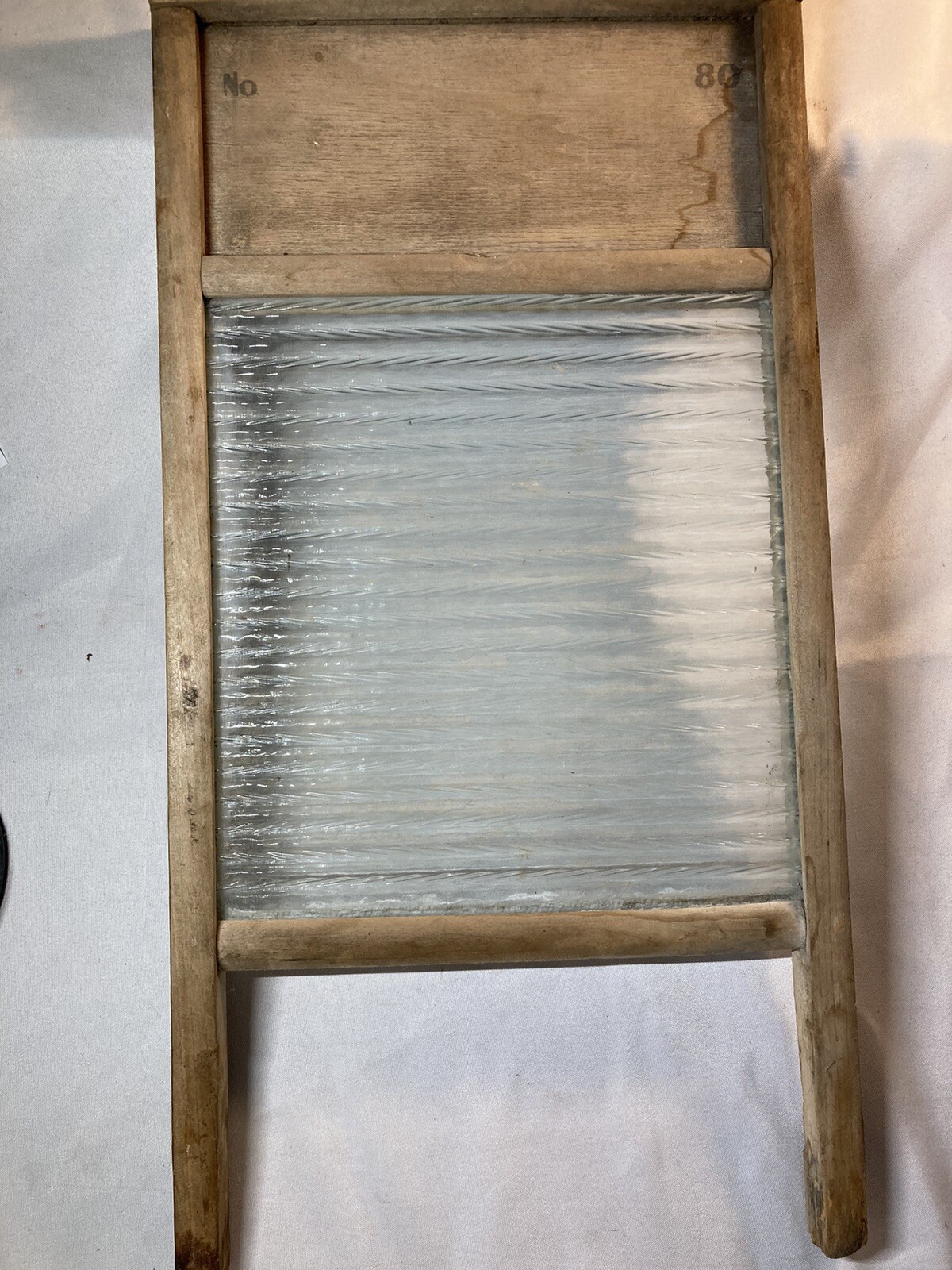 Vintage Glass Carolina Washboard Co. Raleigh NC Standart Family Size