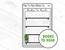 4014 Books To Read/Book Shelf Tracker Planner Stickers.