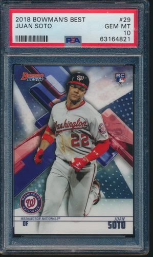 PSA 10 JUAN SOTO 2018 Bowman's Best #29 New York Yankees Rookie Card RC GEM MINT