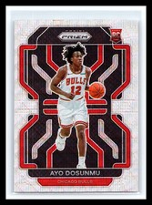 💥 AYO DOSUNMU 2021-22 PRIZM SILVER WAVE HOLO REFRACTOR RC # 271