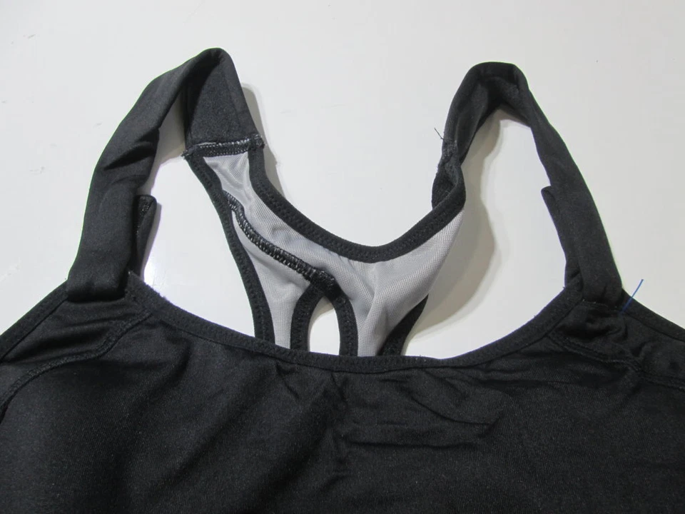 Sujetador deportivo Laisla talla 36D negro forrado inalámbrico espalda deportiva ajustable ropa deportiva Foto 3 de 4