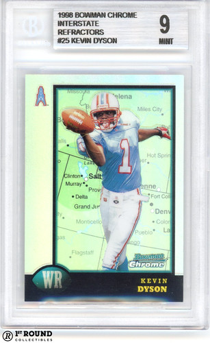 Kevin Dyson [Interstate Refractors] #25 1998 Bowman Chrome card