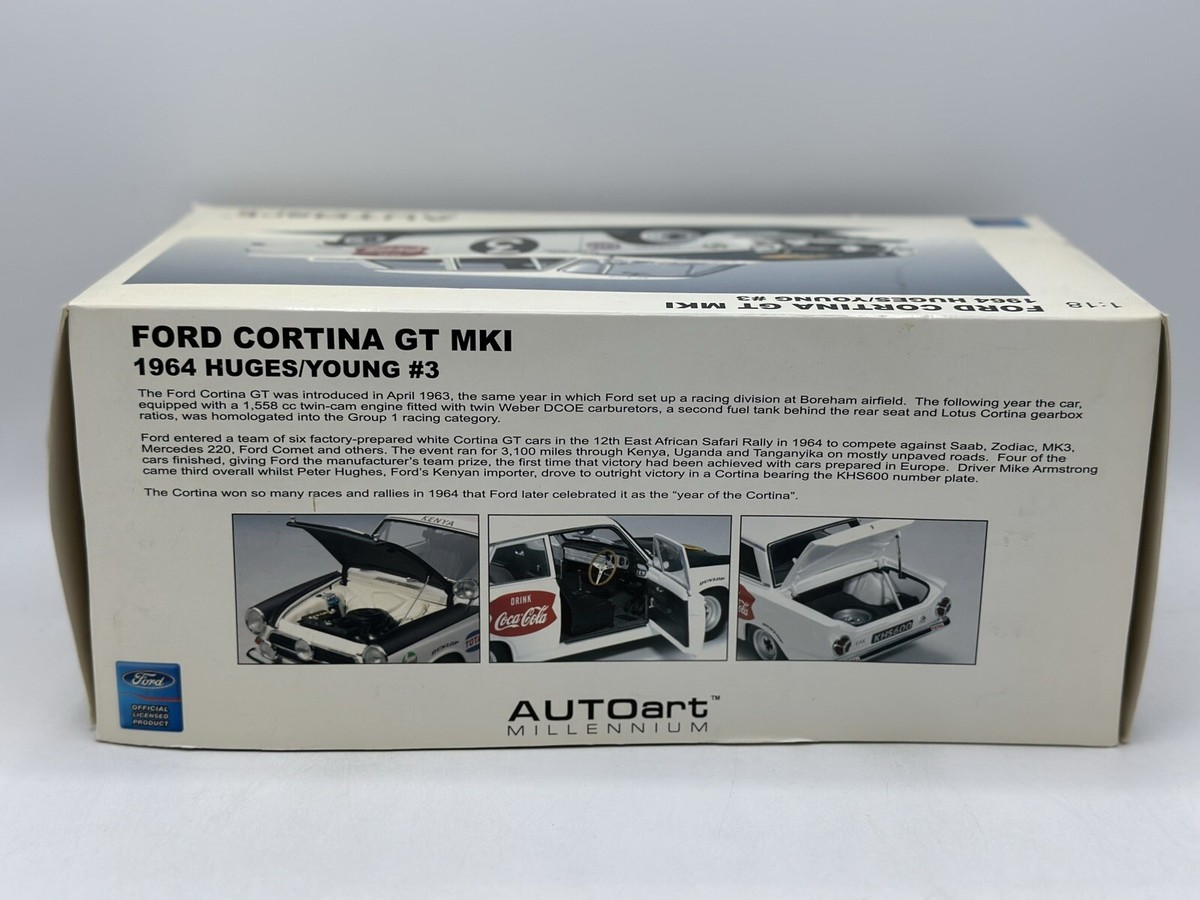 AUTOart 1:18 Scale Diecast Model - Ford Cortina GT MKI - 1964