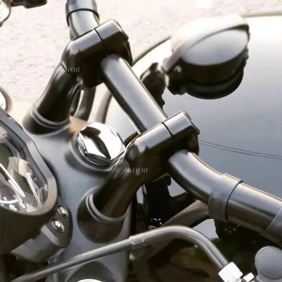 for Triumph Bobber T100 T120 Speed Twin Handlebar Bar Riser Clamps Adapter Black - image 3 of 4