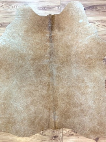 Alfombra de cuero de vaca natural beige claro genuino 100 % piel sudamericana original - Imagen 3 de 7