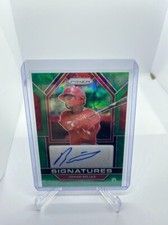 Johan Rojas 2023 Prizm SIG-JR Signatures Green Scope Auto 1/75 Phillies RC SP