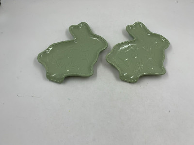 Bklyn Ceramic 8.5in Sage Bunny Plate/ Spoon Rest Set AA01B01033