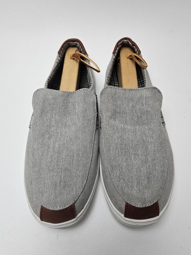MUK LUKS Men's Casual Slip On Shoes Grey And Plaid (black And Grey) Sz 11 - Picture 7 of 17