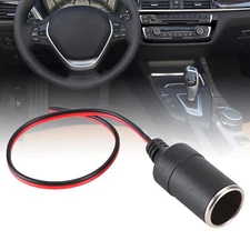 DC 12/24V Car Cigarette Lighter Charger Cable Power Female Socket Plug Adapter