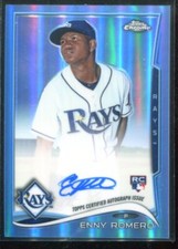 2014 Topps Chrome Rookie Autographs Blue Refractors #3 Enny Romero Auto RC /199 