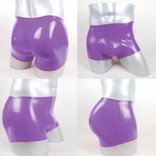 Latexanzug Catsuit Anzug Rubber Ganzanzug Fashion Purple shorts Zentai Kostüm