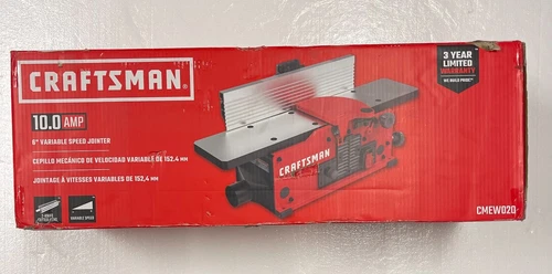 CRAFTSMAN 10 Amp Bench 6" variable speed Jointer, Corded  BRAND NEW SEALED BOX