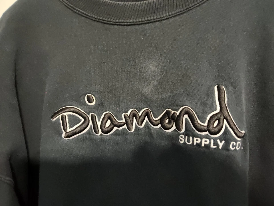 Diamond Supply Co.-UNISEX Crew Neck Sweatshirt-Adult XL-Embroidered-READ - Image 4 of 4
