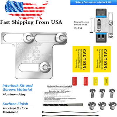 Generator Interlock Kit For Eaton Cutler Hammer 100 Amp Panels