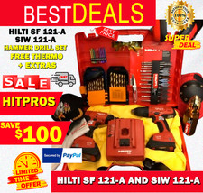 JUEGO DE TALADROS HILTI SF 121-A Y SIW 121-A, TERMO GRATIS, EXTRAS, ENVÍO RÁPIDO