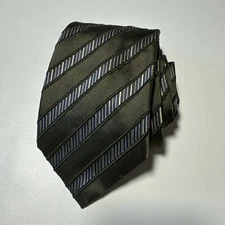 Arte by Altea Silk Neck Tie - Green Stripes - Italy