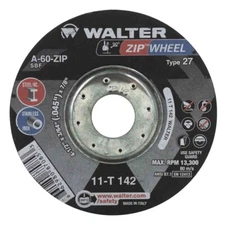 Walter 11T142 4-1/2x3/64 ZIP WHEEL High Performance Cut-Off Wheels Type 27 25 pk