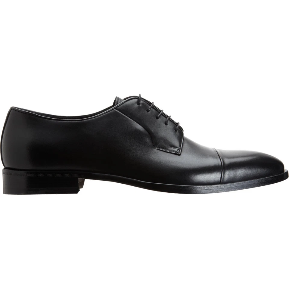 Zapatos de vestir Ralph Lauren etiqueta púrpura negros cuero de becerro suave rejillas nuevos $695 Foto 2 de 4