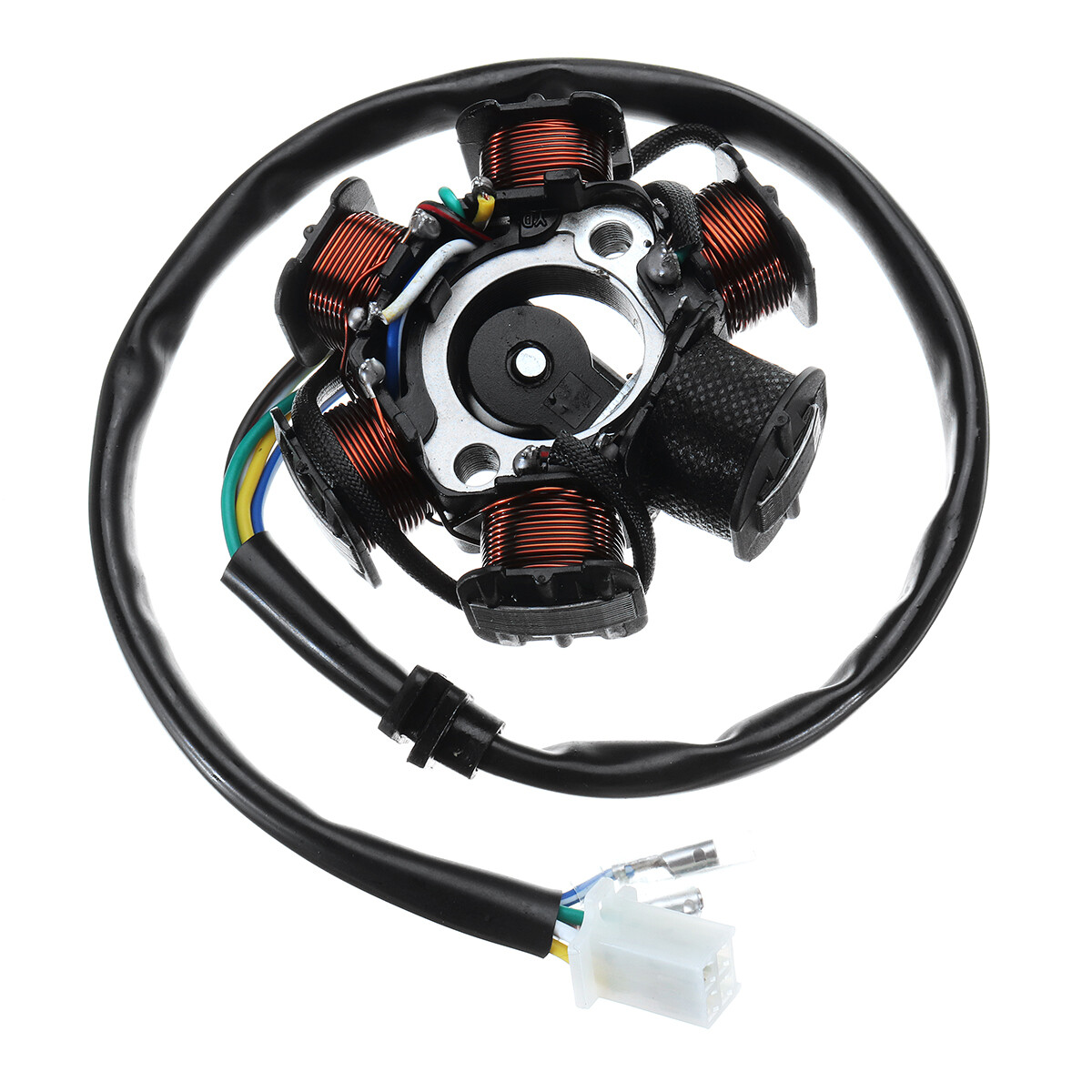 Kabelboom Compleet 6 Coil Stator CDI Kabelboom voor 49cc 50cc 70cc 90cc 110cc 125cc 150cc GY6 Taotao Kazuma Baja ATV Dune Buggy Go Kart Scooter Pit Bike Quad Bromfiets 4 Takt Motorharnas