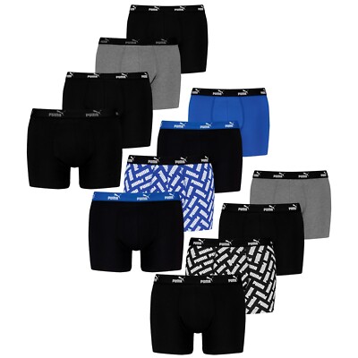PUMA Herren Promo Boxershorts Webgummibund Logo weich elastisch Jersey 4er Pack
