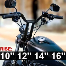 MX T Bars 10" 12" 14" 16" Rise Handlebar For Harley Dyna Softail Sportster FL US
