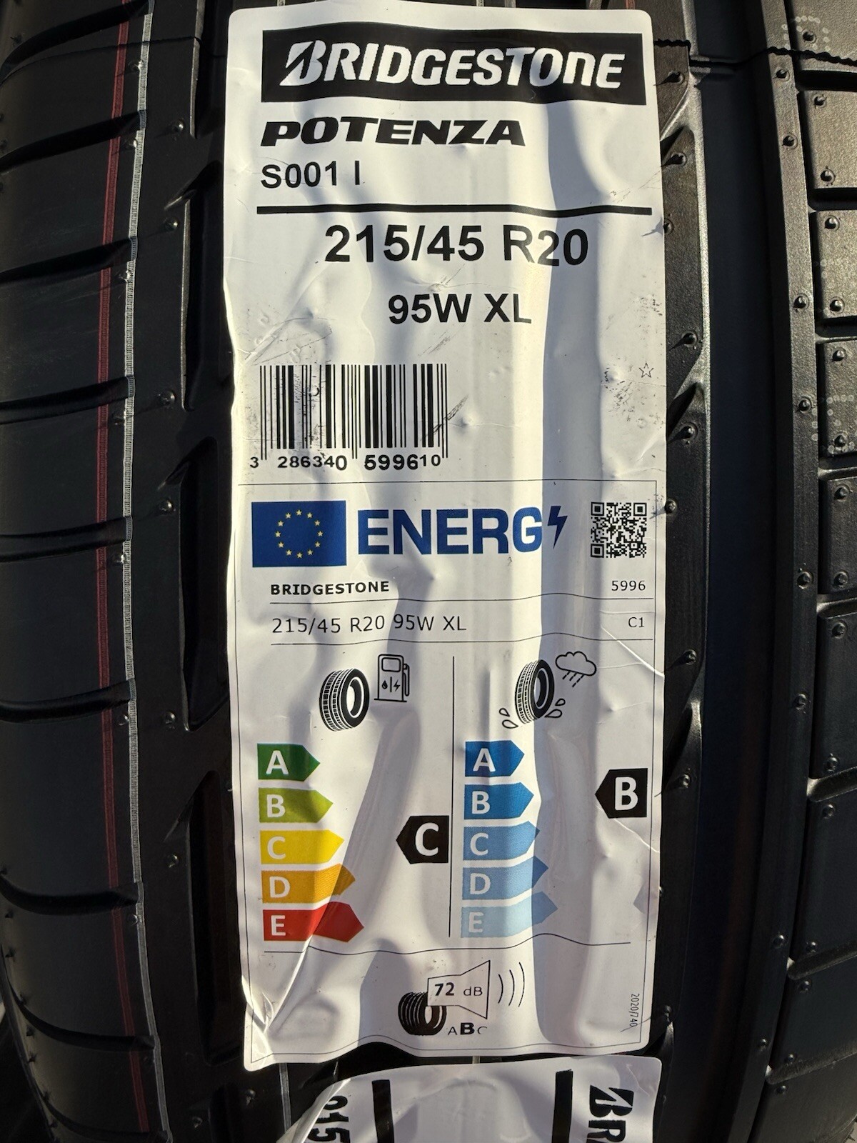 TWO BRAND NEW 215/45R20 95W Bridgestone Potenza S001 Tires BMW i8 Tires 2154520