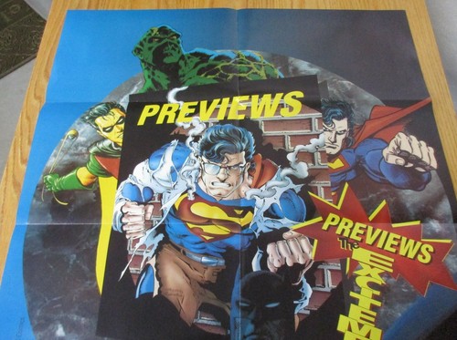 1995 DC Previews Batman Superman More Comic Book Shop Promo Poster 22" x 28" - Picture 3 of 4