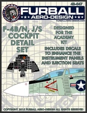 1/48 Furball F-4B/J/N/S Cockpit  Decals for the Academy kit