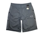 Emporio Armani EA7 Bermuda Sweat Shorts with Ribbed Stripe Logo NWT Gray
