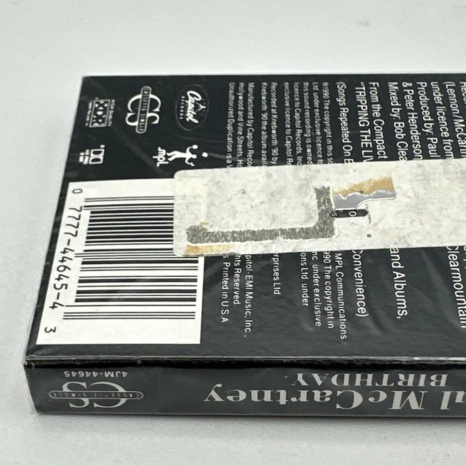 Paul McCartney BIRTHDAY/GOOD DAY SUNSHINE CASSETTE SINGLE 1990 Capitol SEALED - Image 4 of 4