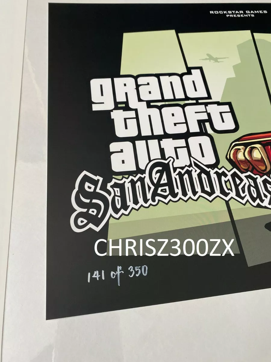 Grand Theft Auto San Andreas Poster and Map Official Rockstar Poster